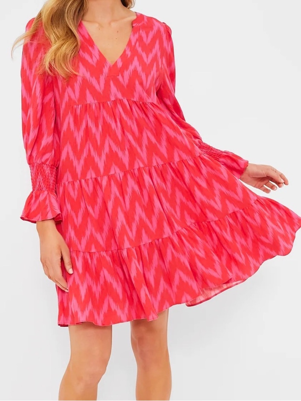 Tuckernuck Pomander Place Hot Pink Ikat Kenzo Dress Size XL